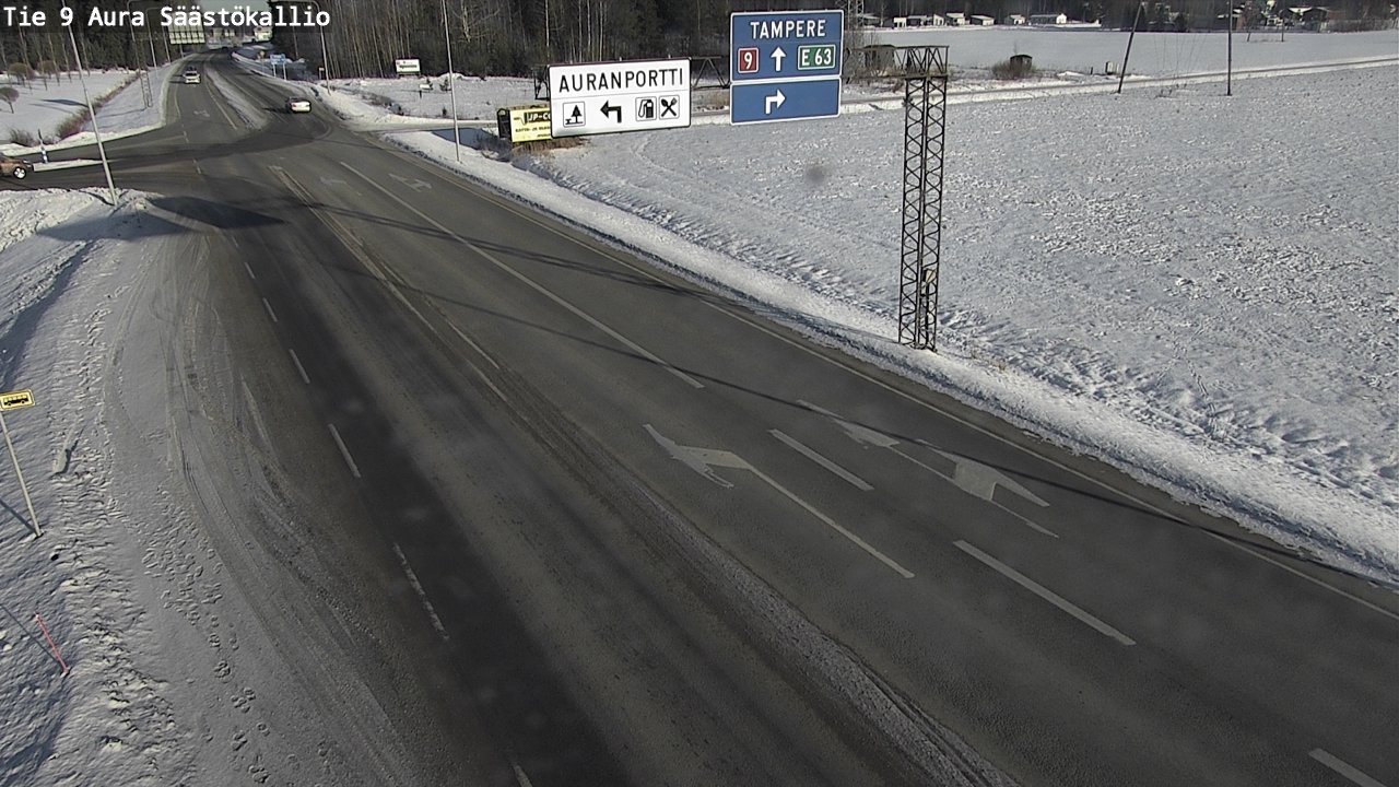 Weather Camera Image Road 9 Aura, Säästökallio, Aura, Varsinais-Suomi