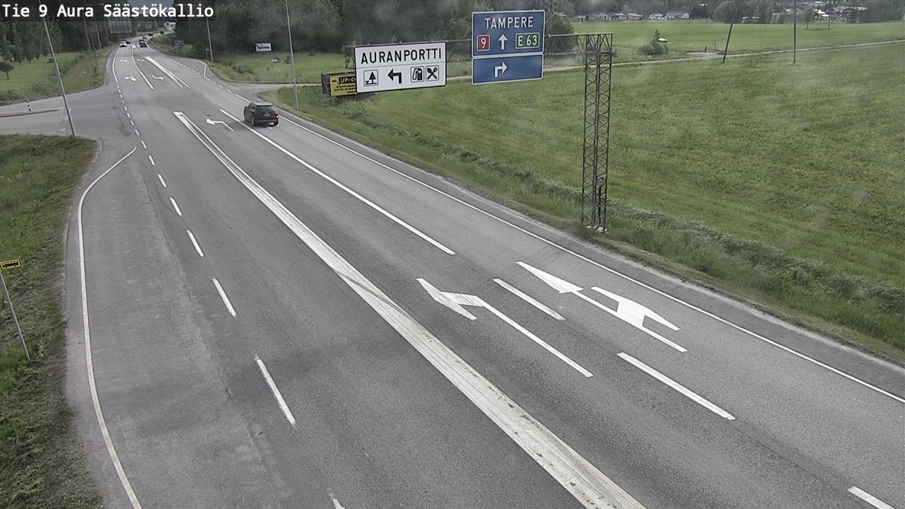 Weather Camera Image Väg 9 Aura, Säästökallio, Aura, Varsinais-Suomi