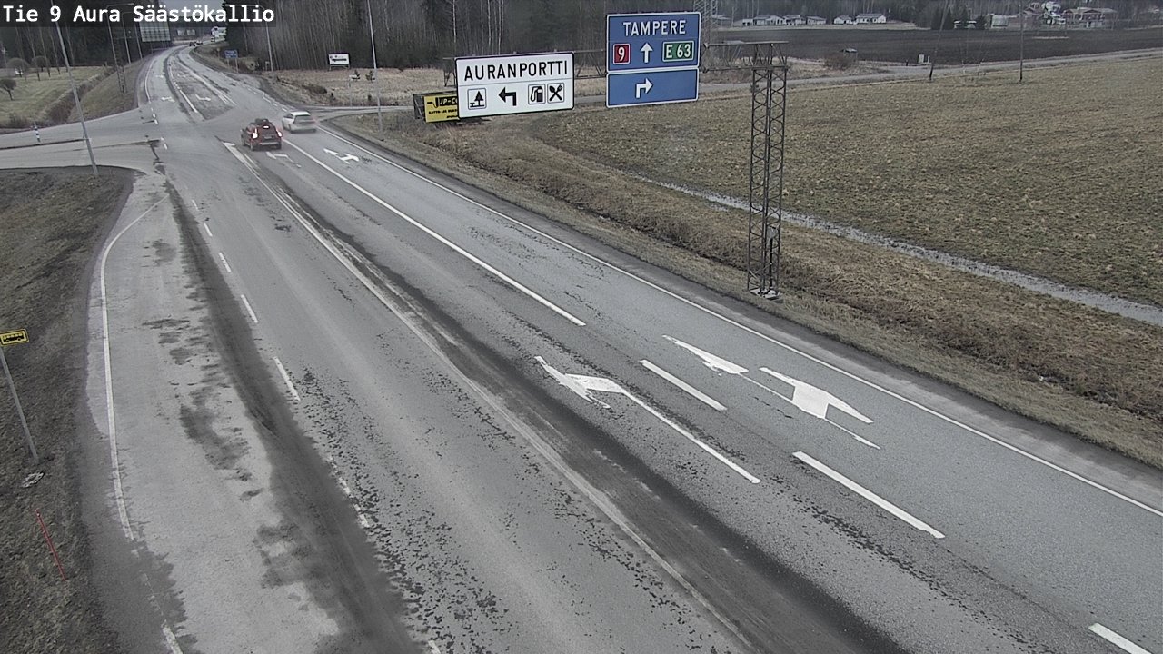 Weather Camera Image Road 9 Aura, Säästökallio, Aura, Varsinais-Suomi