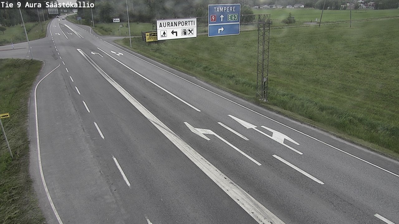 Weather Camera Image Road 9 Aura, Säästökallio, Aura, Varsinais-Suomi