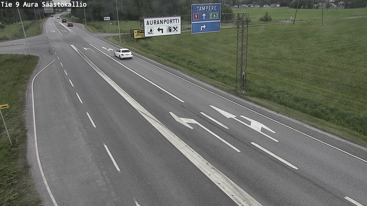 Weather Camera Image Väg 9 Aura, Säästökallio, Aura, Varsinais-Suomi