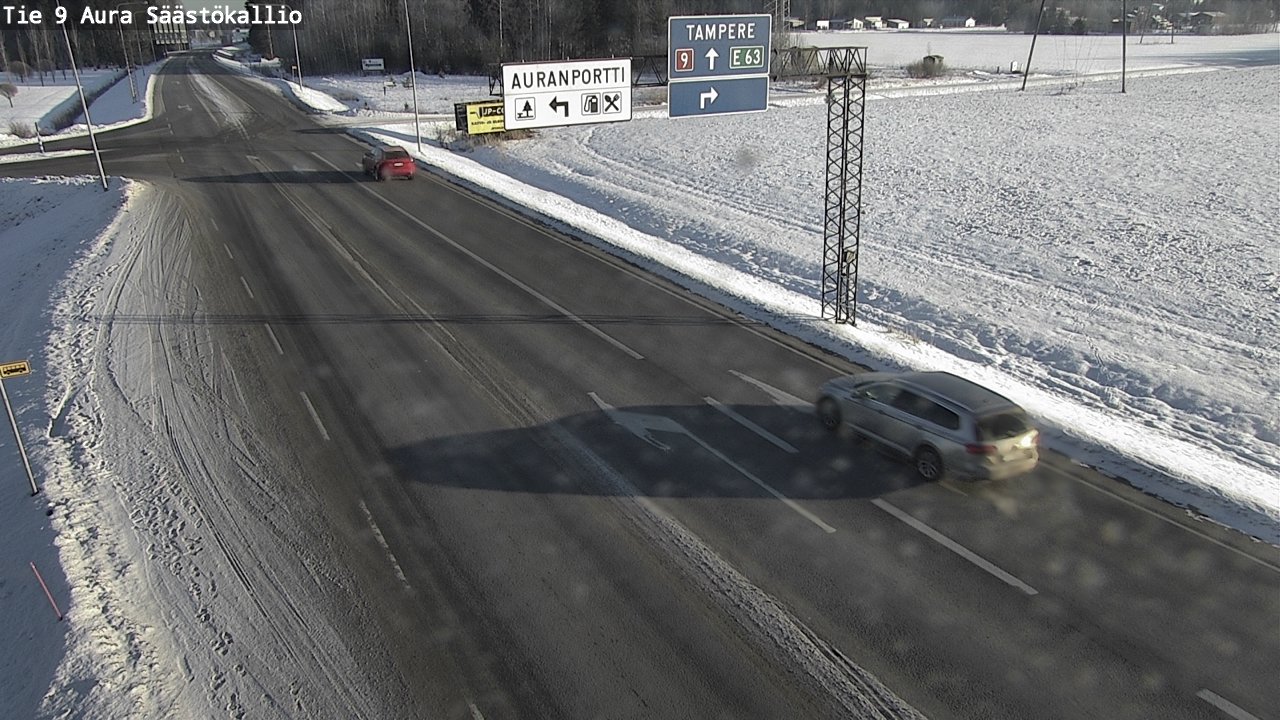 Weather Camera Image Road 9 Aura, Säästökallio, Aura, Varsinais-Suomi