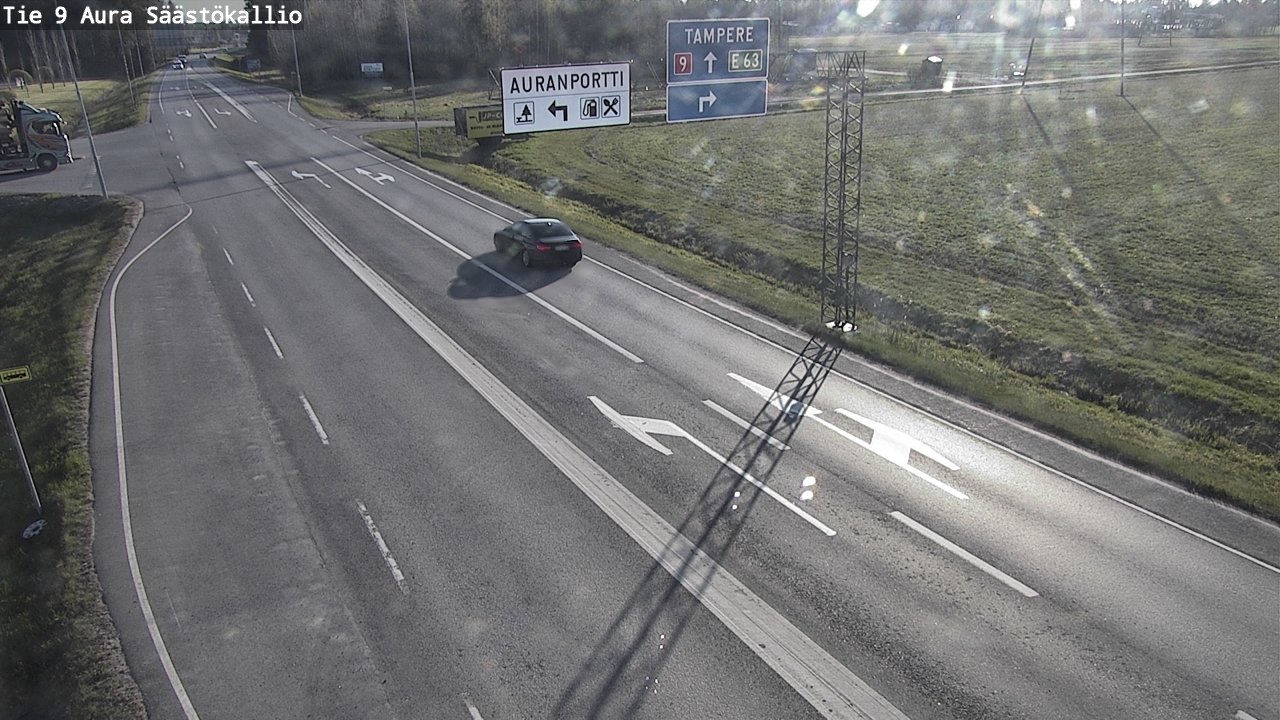 Weather Camera Image Road 9 Aura, Säästökallio, Aura, Varsinais-Suomi