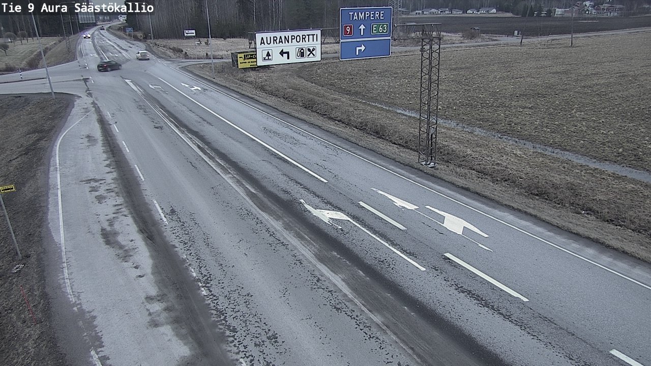 Weather Camera Image Road 9 Aura, Säästökallio, Aura, Varsinais-Suomi