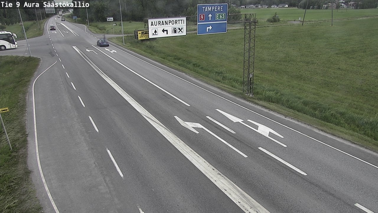Weather Camera Image Väg 9 Aura, Säästökallio, Aura, Varsinais-Suomi