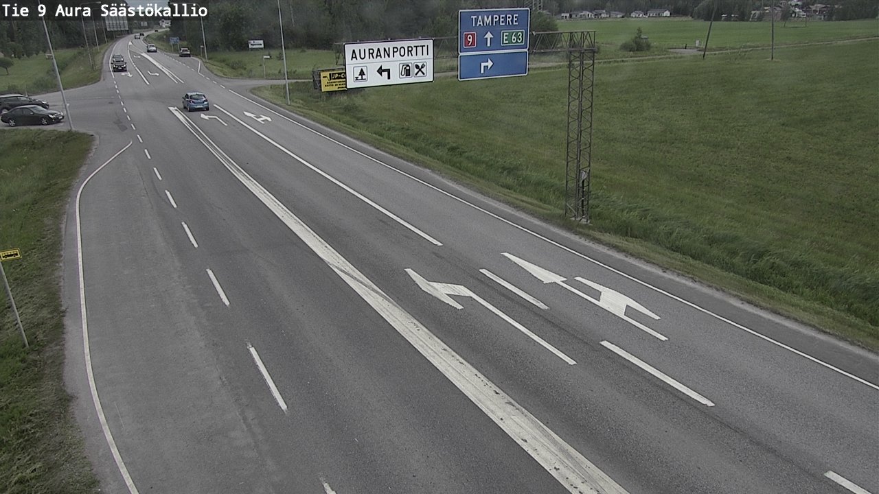 Weather Camera Image Väg 9 Aura, Säästökallio, Aura, Varsinais-Suomi