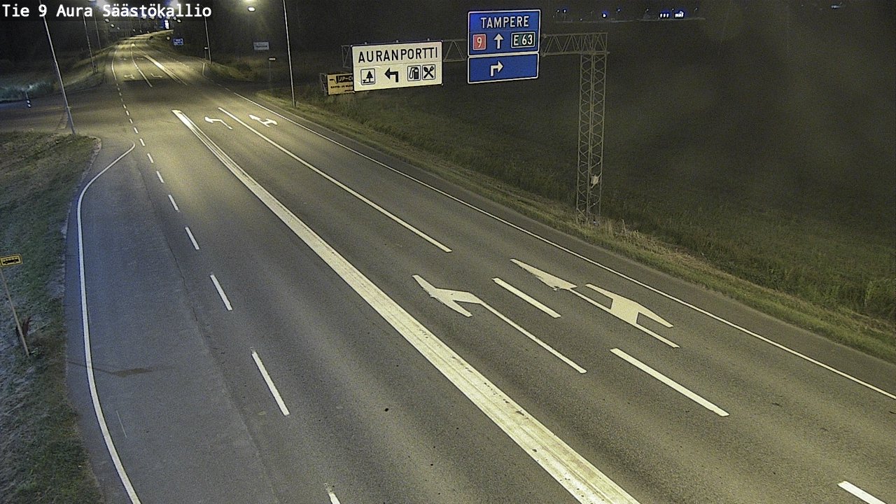 Weather Camera Image Väg 9 Aura, Säästökallio, Aura, Varsinais-Suomi