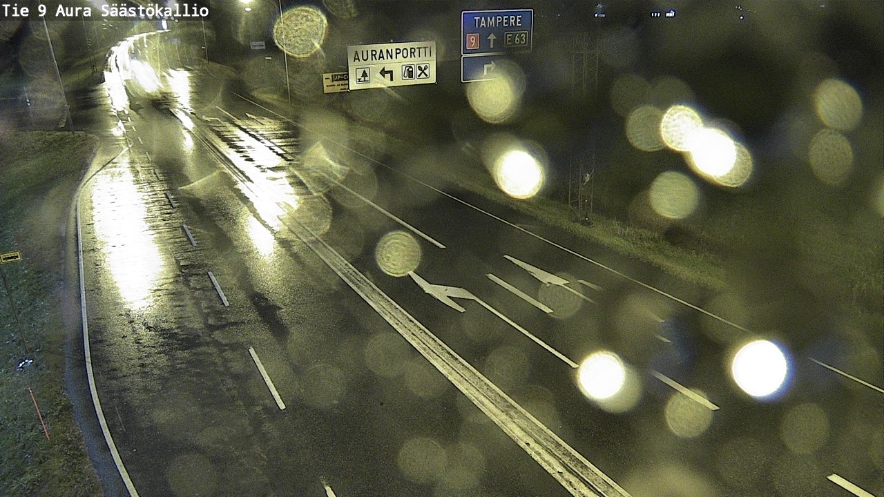 Weather Camera Image Road 9 Aura, Säästökallio, Aura, Varsinais-Suomi