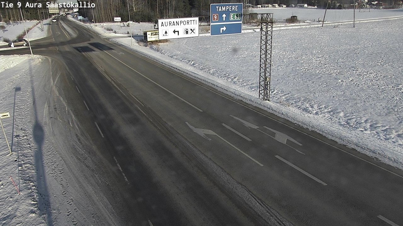 Weather Camera Image Road 9 Aura, Säästökallio, Aura, Varsinais-Suomi
