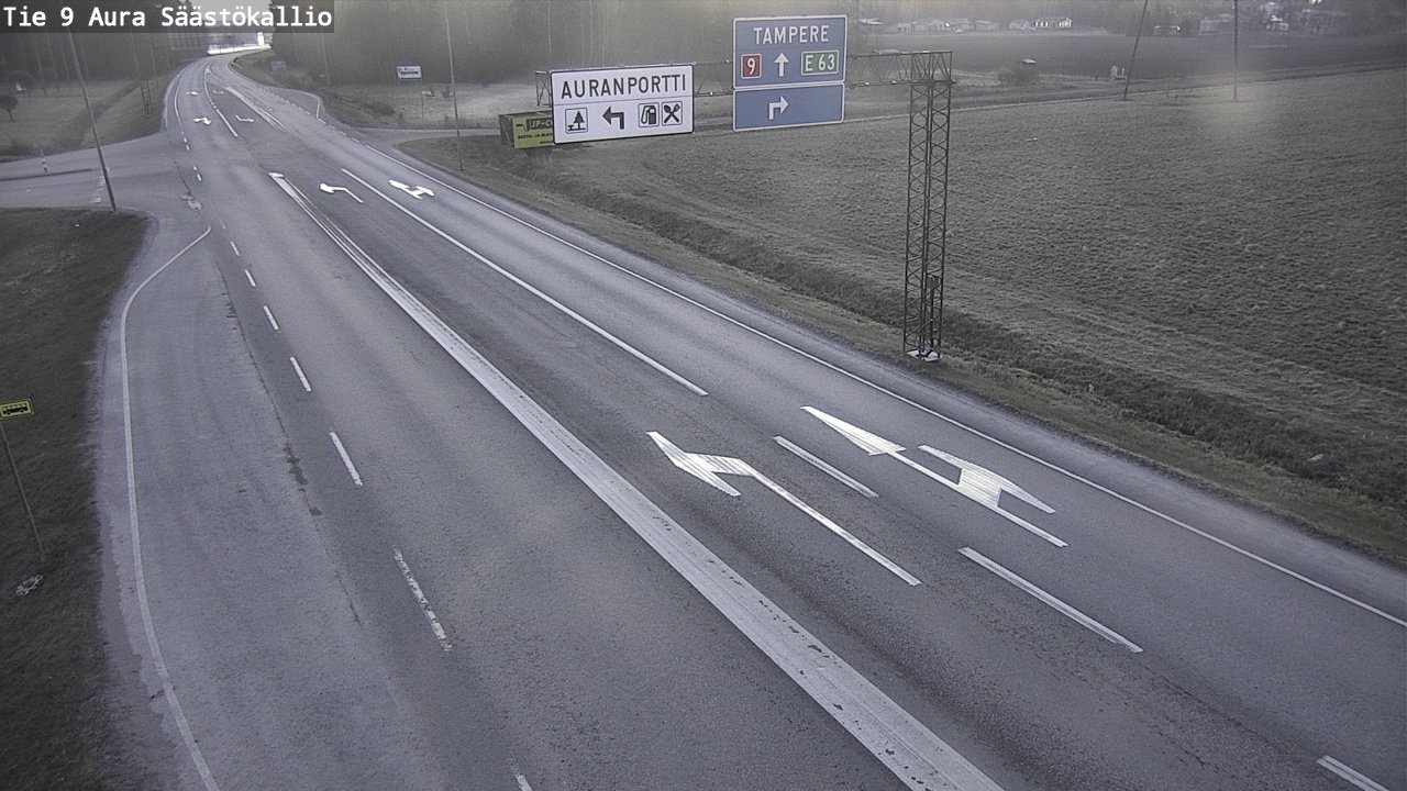 Weather Camera Image Väg 9 Aura, Säästökallio, Aura, Varsinais-Suomi