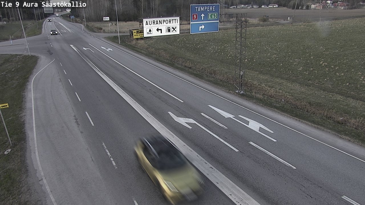Weather Camera Image Väg 9 Aura, Säästökallio, Aura, Varsinais-Suomi