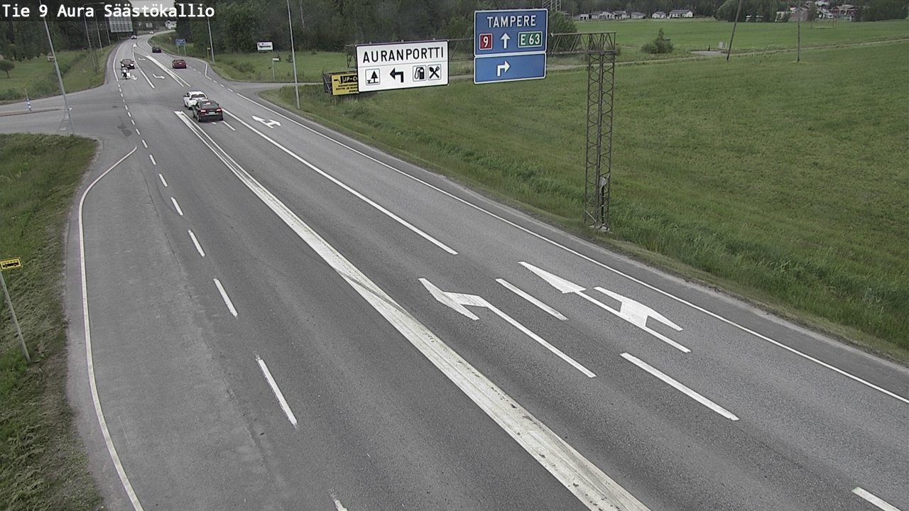 Weather Camera Image Väg 9 Aura, Säästökallio, Aura, Varsinais-Suomi