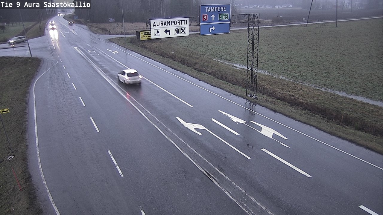 Weather Camera Image Väg 9 Aura, Säästökallio, Aura, Varsinais-Suomi