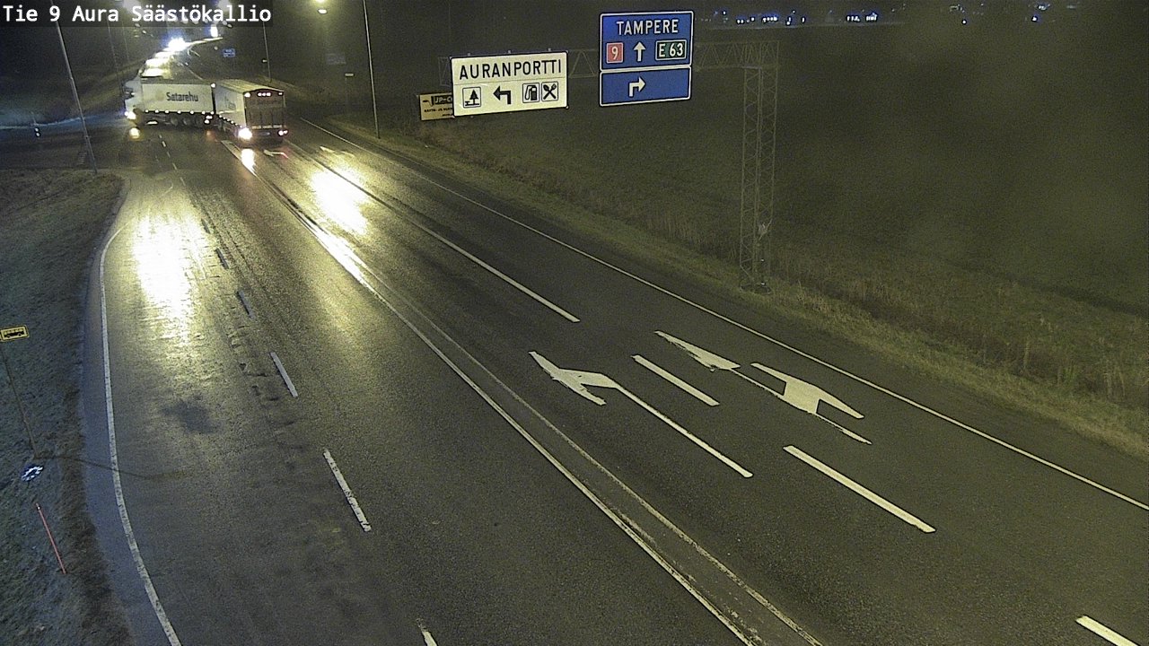 Weather Camera Image Väg 9 Aura, Säästökallio, Aura, Varsinais-Suomi