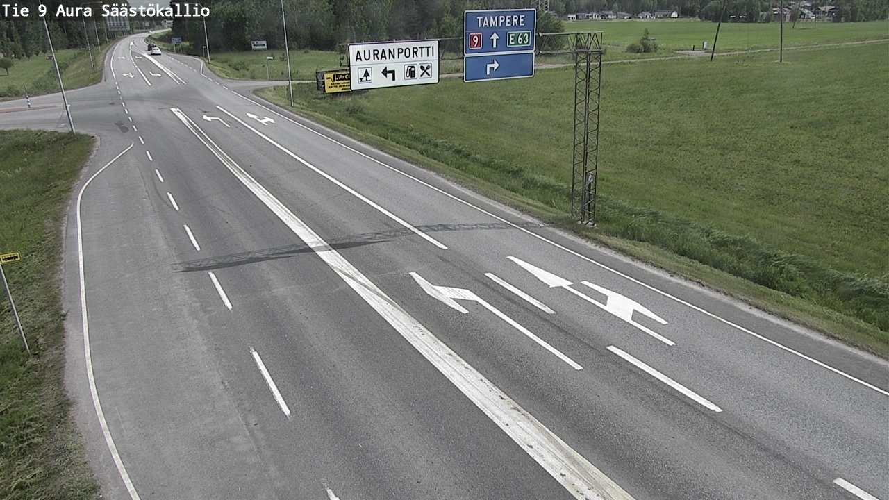 Weather Camera Image Väg 9 Aura, Säästökallio, Aura, Varsinais-Suomi