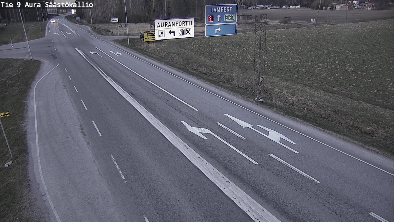 Weather Camera Image Väg 9 Aura, Säästökallio, Aura, Varsinais-Suomi