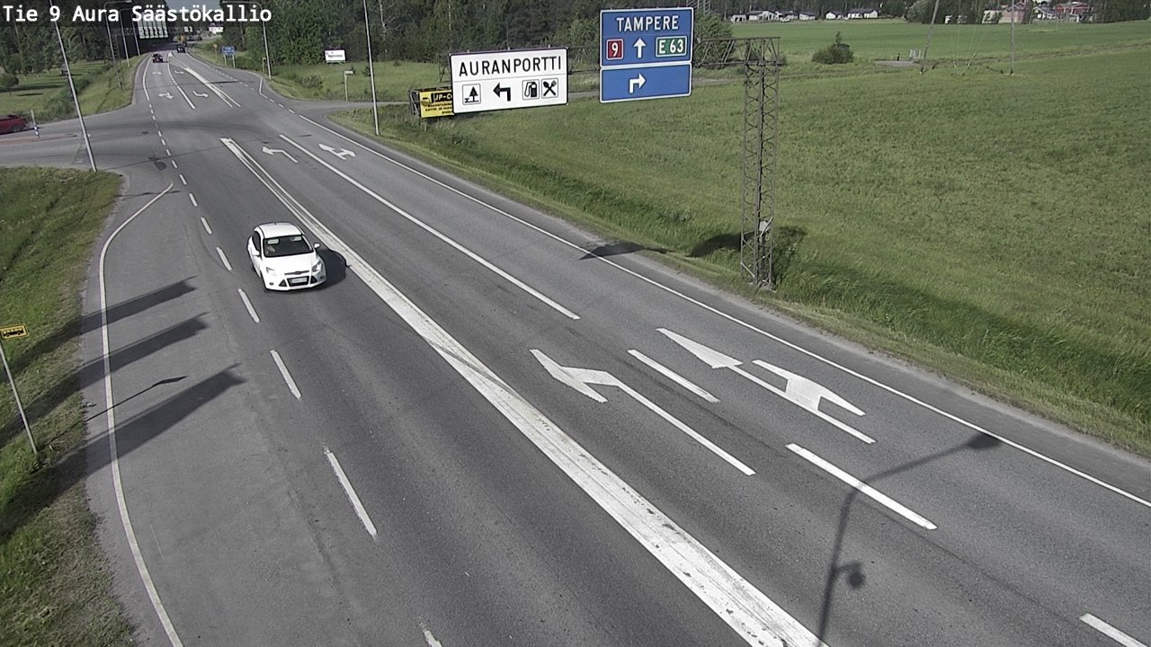 Weather Camera Image Väg 9 Aura, Säästökallio, Aura, Varsinais-Suomi
