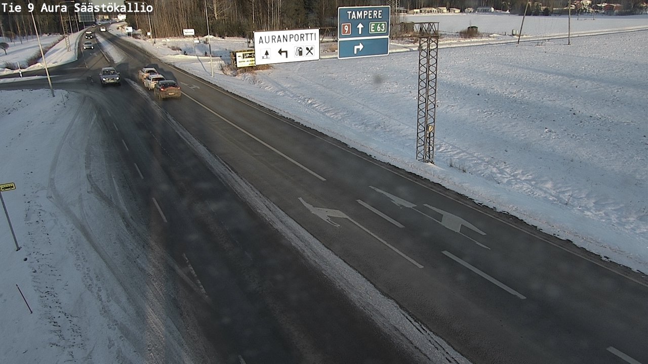 Kelikamerat Kuva Tie 9 Aura, Säästökallio, Aura, Varsinais-Suomi