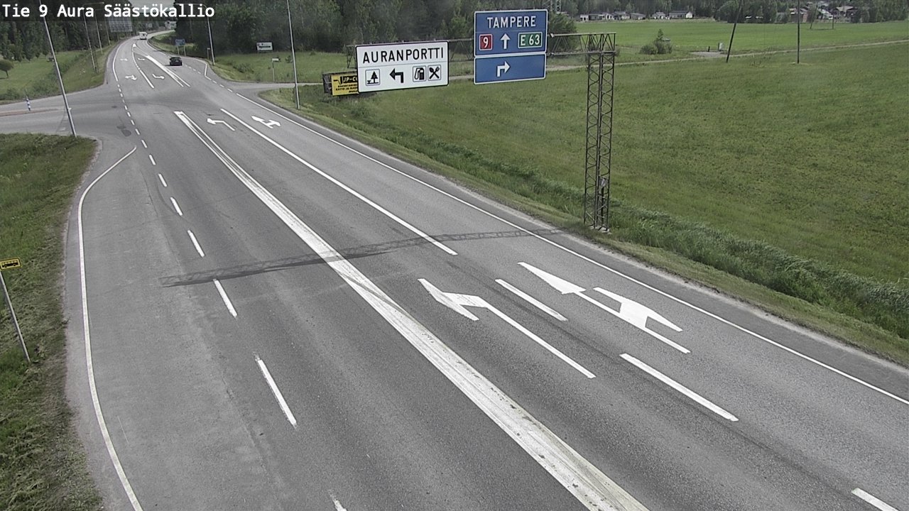 Weather Camera Image Väg 9 Aura, Säästökallio, Aura, Varsinais-Suomi