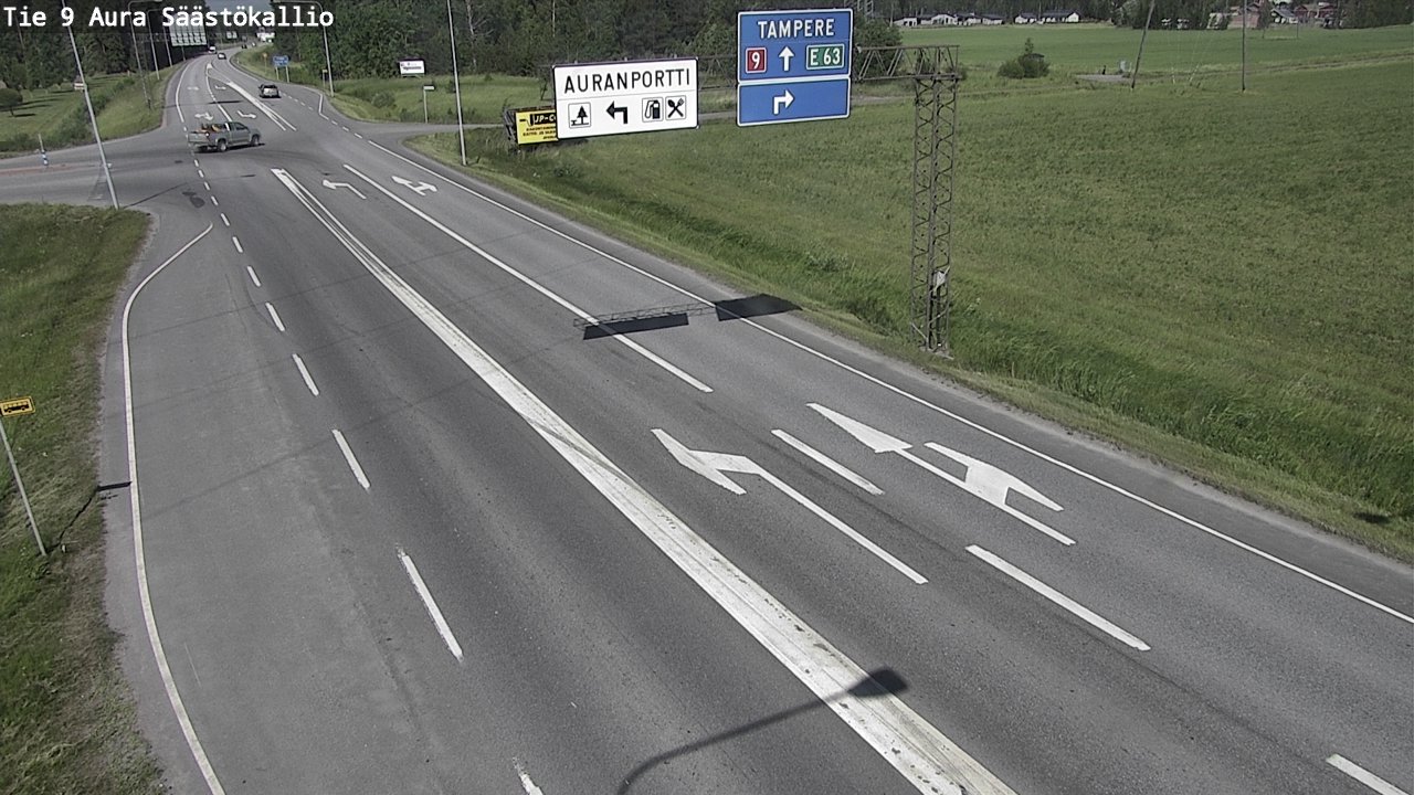 Weather Camera Image Väg 9 Aura, Säästökallio, Aura, Varsinais-Suomi