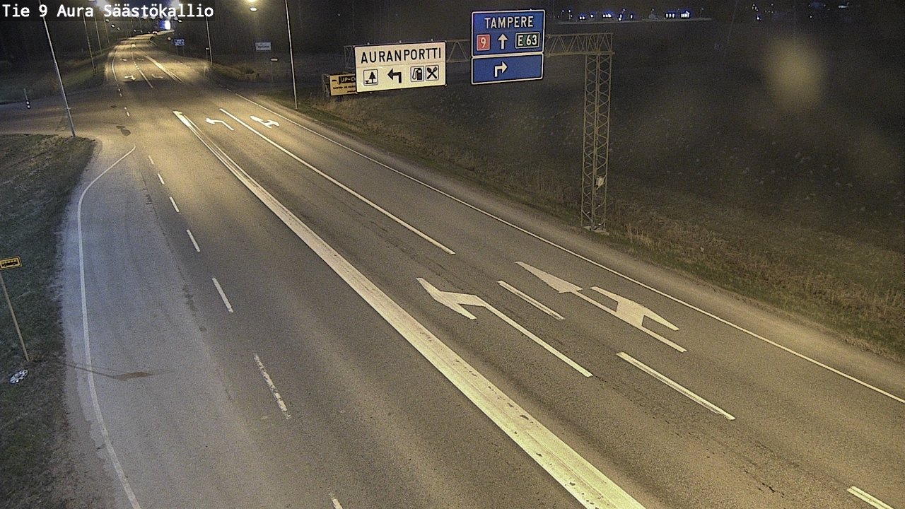 Weather Camera Image Väg 9 Aura, Säästökallio, Aura, Varsinais-Suomi