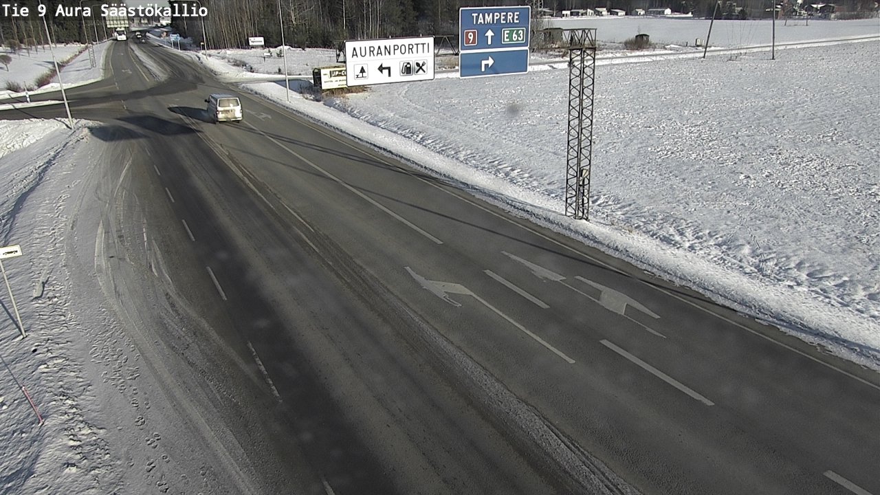 Weather Camera Image Road 9 Aura, Säästökallio, Aura, Varsinais-Suomi