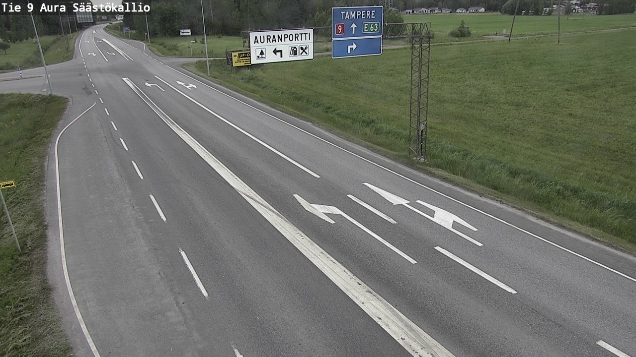 Weather Camera Image Väg 9 Aura, Säästökallio, Aura, Varsinais-Suomi