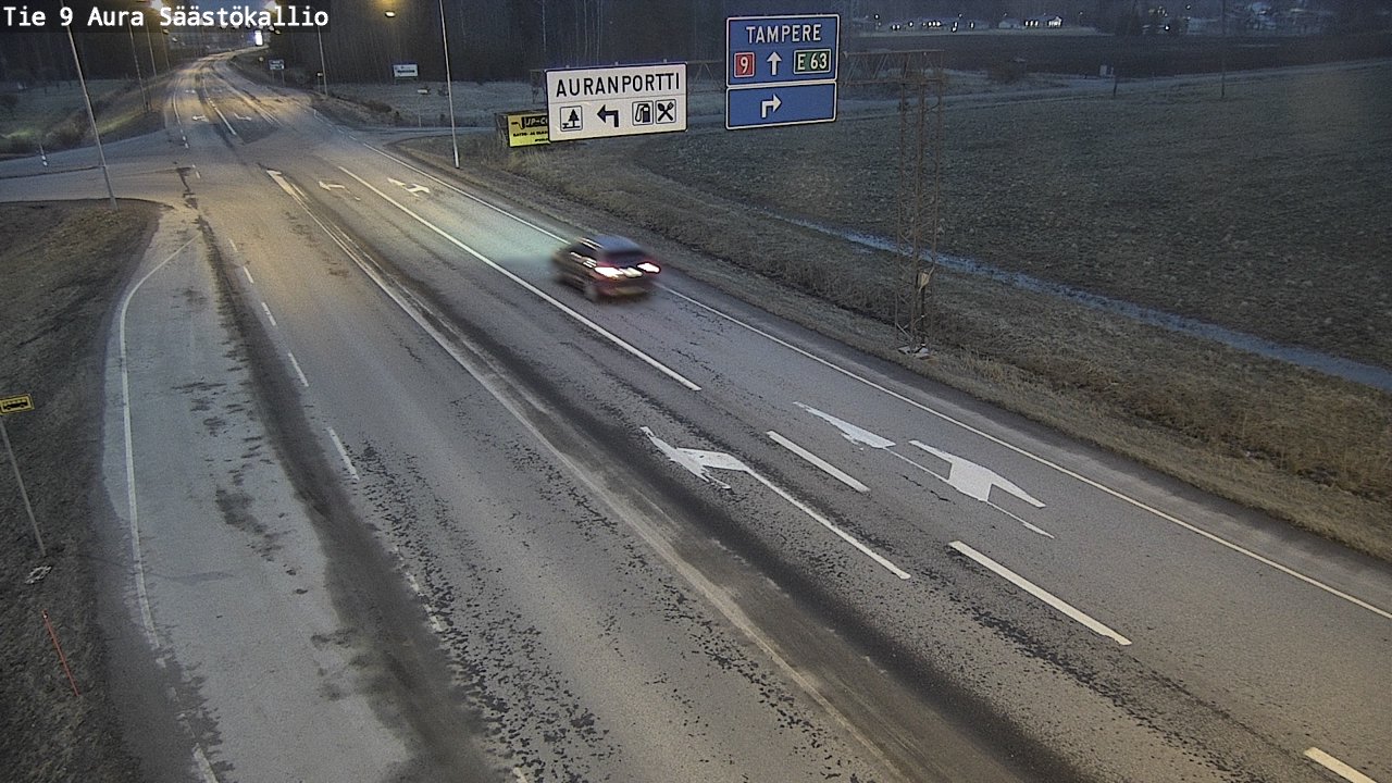 Weather Camera Image Road 9 Aura, Säästökallio, Aura, Varsinais-Suomi