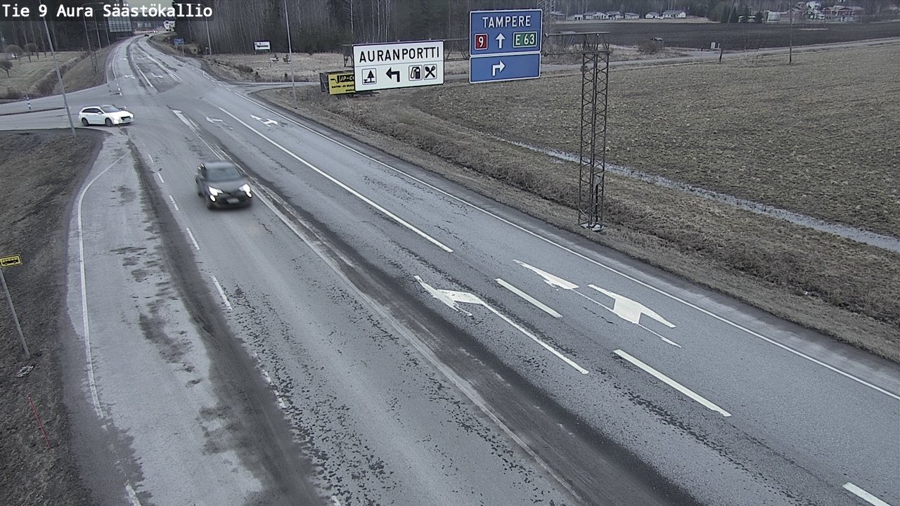 Weather Camera Image Road 9 Aura, Säästökallio, Aura, Varsinais-Suomi