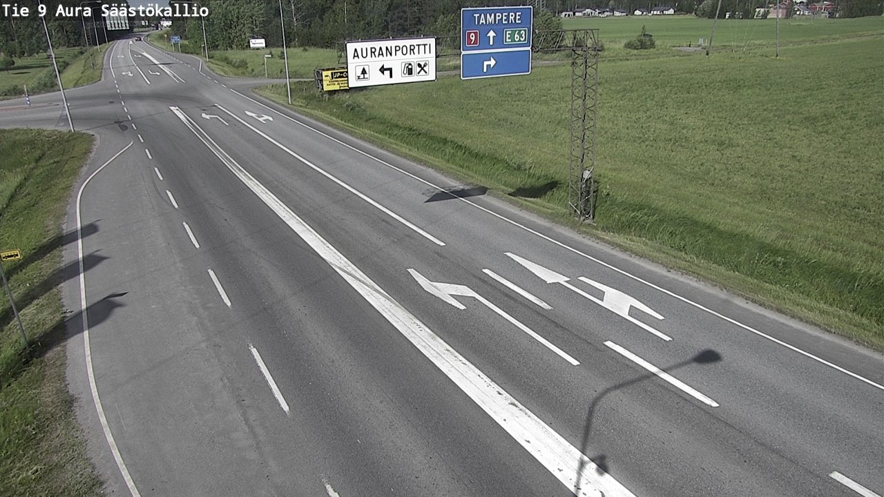 Weather Camera Image Väg 9 Aura, Säästökallio, Aura, Varsinais-Suomi
