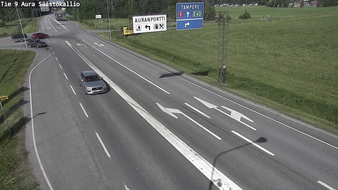 Weather Camera Image Väg 9 Aura, Säästökallio, Aura, Varsinais-Suomi