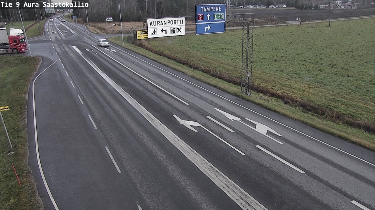 Kelikamerat Kuva Tie 9 Aura, Säästökallio, Aura, Varsinais-Suomi