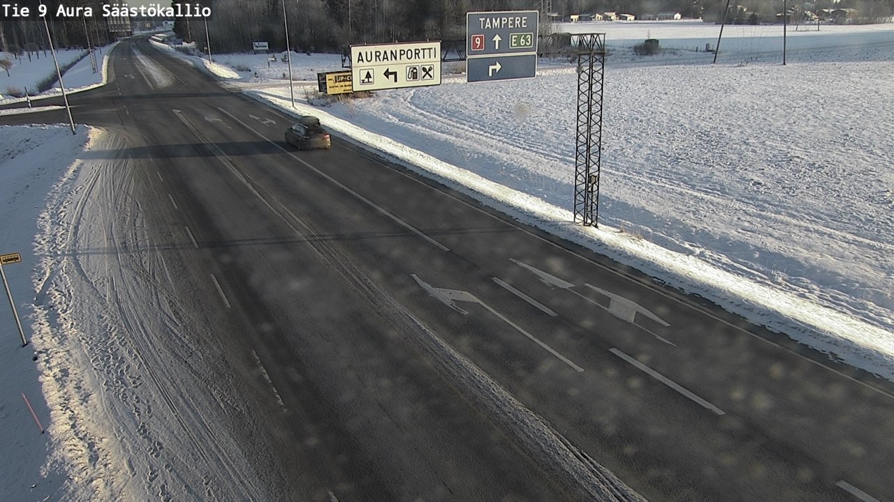 Weather Camera Image Road 9 Aura, Säästökallio, Aura, Varsinais-Suomi