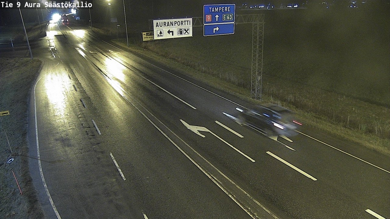 Weather Camera Image Väg 9 Aura, Säästökallio, Aura, Varsinais-Suomi