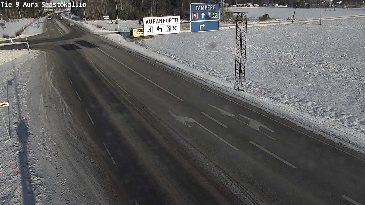 Weather Camera Image Road 9 Aura, Säästökallio, Aura, Varsinais-Suomi