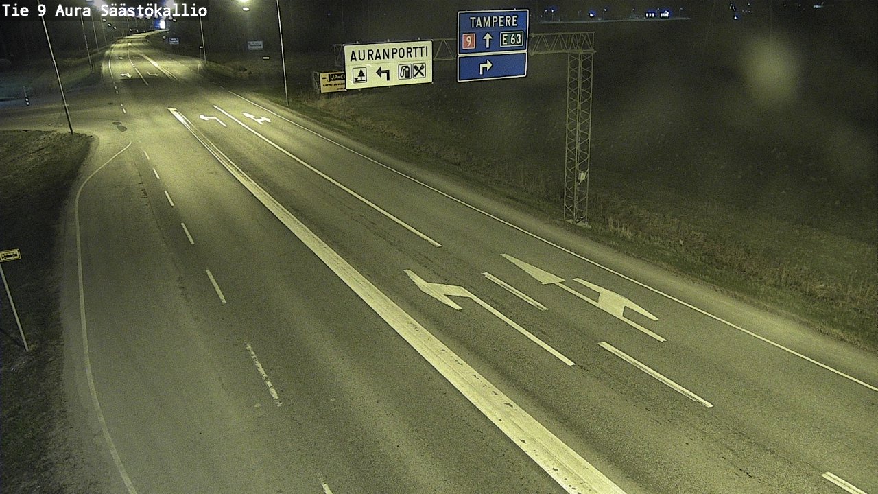 Weather Camera Image Väg 9 Aura, Säästökallio, Aura, Varsinais-Suomi