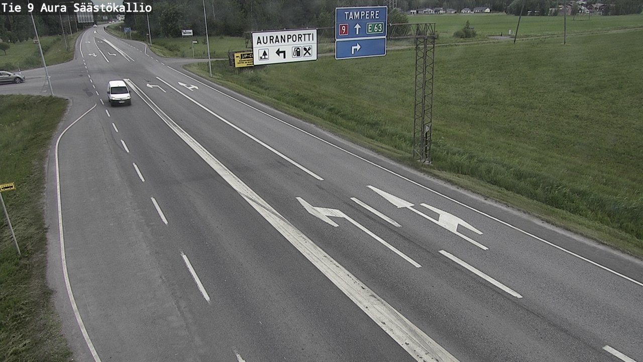 Weather Camera Image Väg 9 Aura, Säästökallio, Aura, Varsinais-Suomi