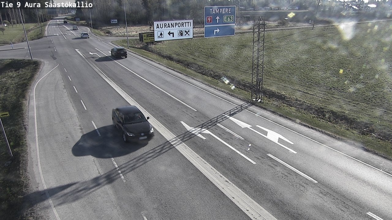 Weather Camera Image Road 9 Aura, Säästökallio, Aura, Varsinais-Suomi
