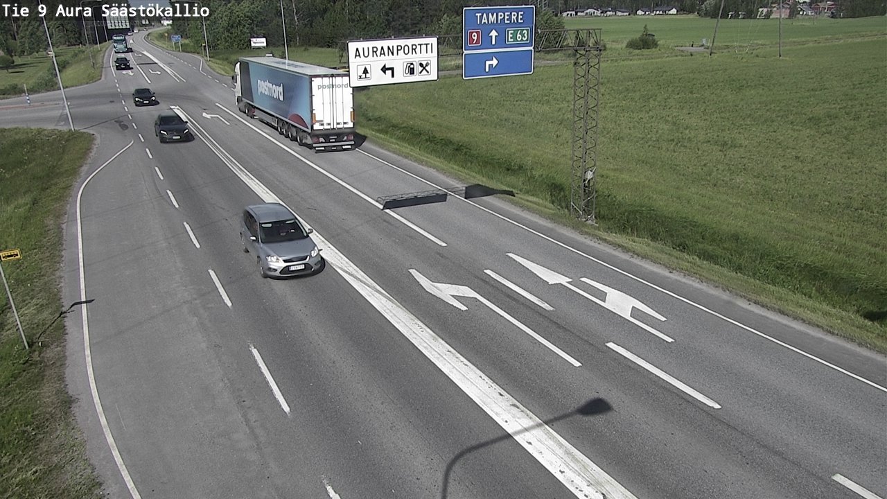 Weather Camera Image Väg 9 Aura, Säästökallio, Aura, Varsinais-Suomi