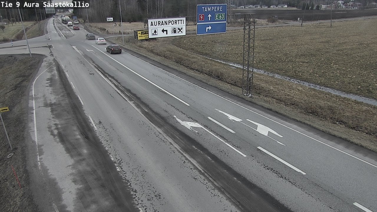 Kelikamerat Kuva Tie 9 Aura, Säästökallio, Aura, Varsinais-Suomi