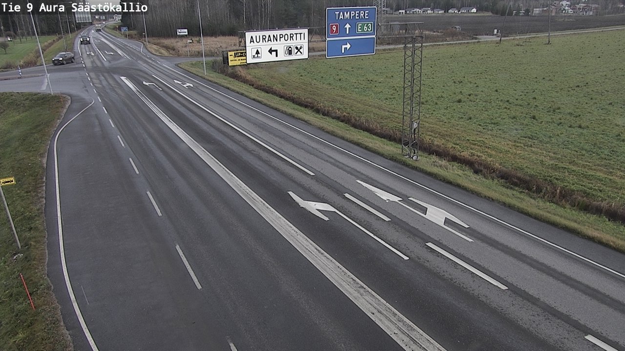 Kelikamerat Kuva Tie 9 Aura, Säästökallio, Aura, Varsinais-Suomi