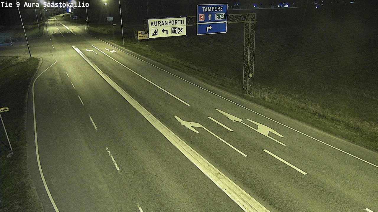 Weather Camera Image Väg 9 Aura, Säästökallio, Aura, Varsinais-Suomi