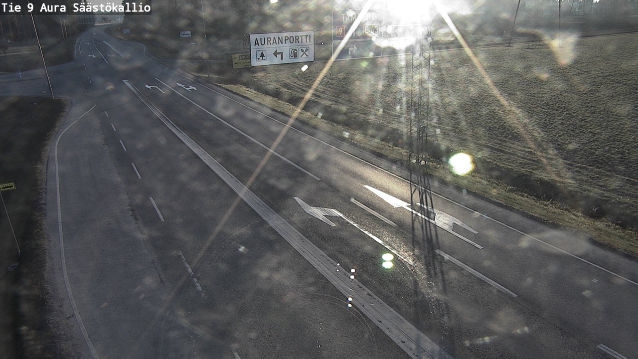 Weather Camera Image Väg 9 Aura, Säästökallio, Aura, Varsinais-Suomi