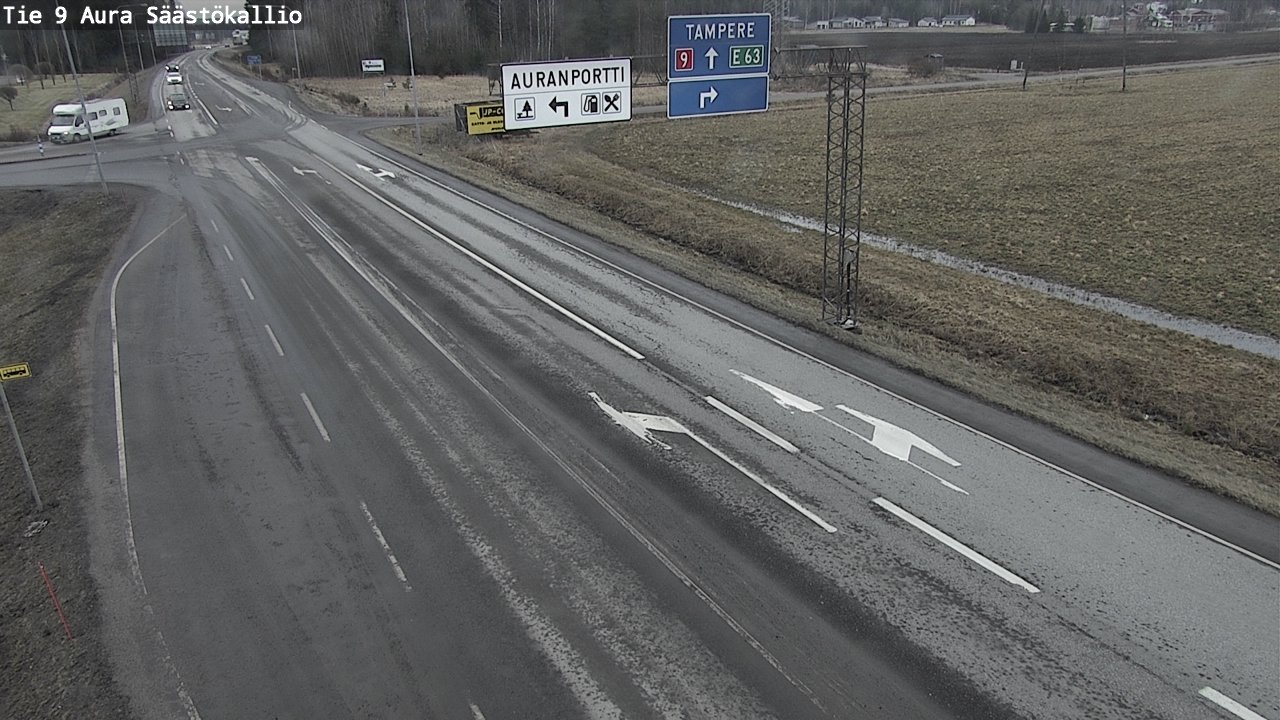 Kelikamerat Kuva Tie 9 Aura, Säästökallio, Aura, Varsinais-Suomi