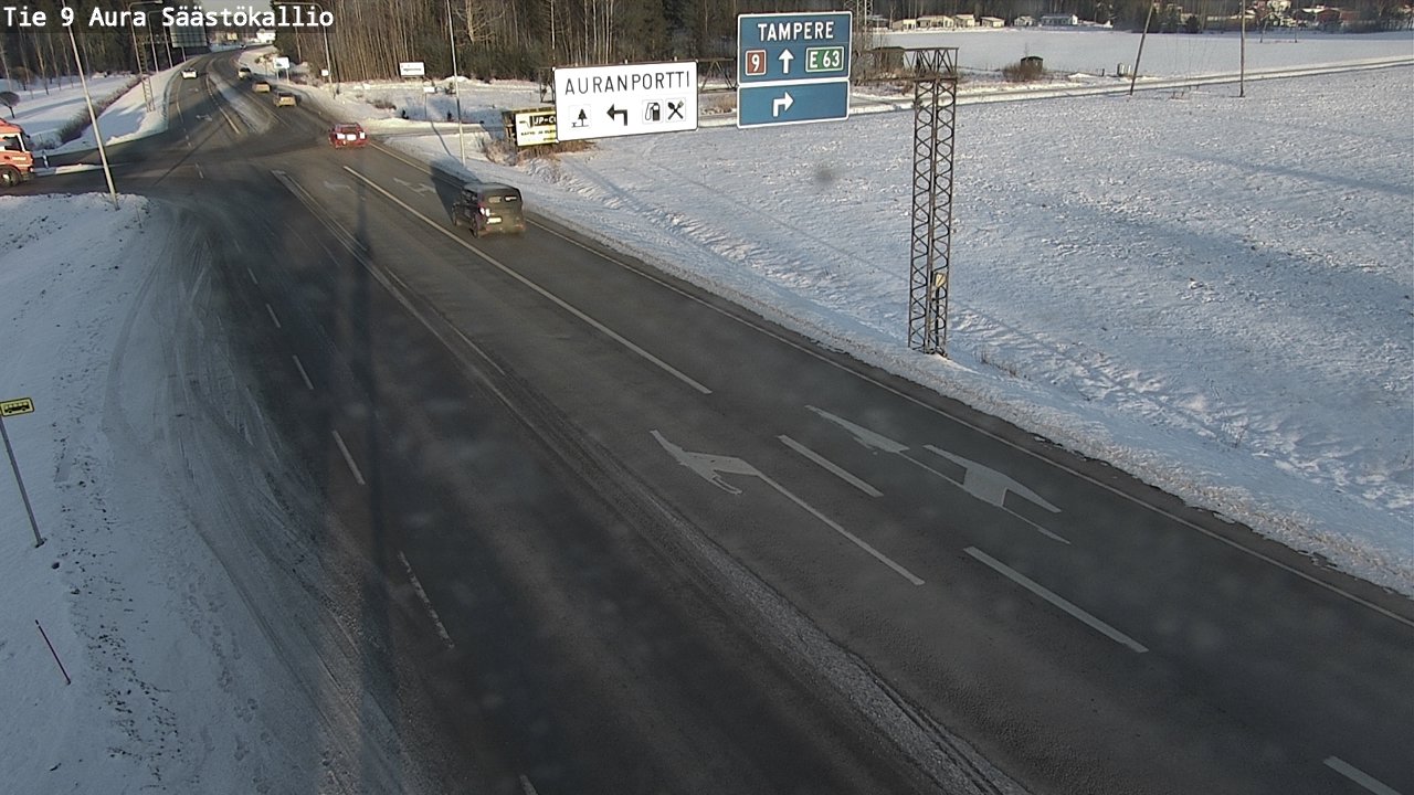 Weather Camera Image Road 9 Aura, Säästökallio, Aura, Varsinais-Suomi