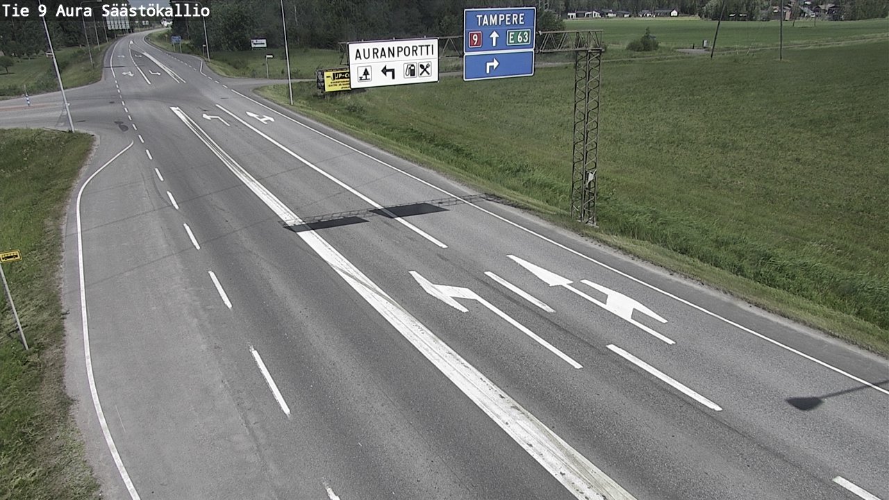 Weather Camera Image Väg 9 Aura, Säästökallio, Aura, Varsinais-Suomi