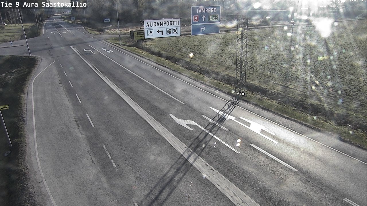 Weather Camera Image Road 9 Aura, Säästökallio, Aura, Varsinais-Suomi