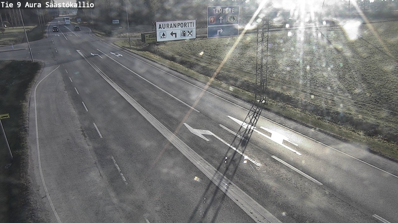 Weather Camera Image Väg 9 Aura, Säästökallio, Aura, Varsinais-Suomi