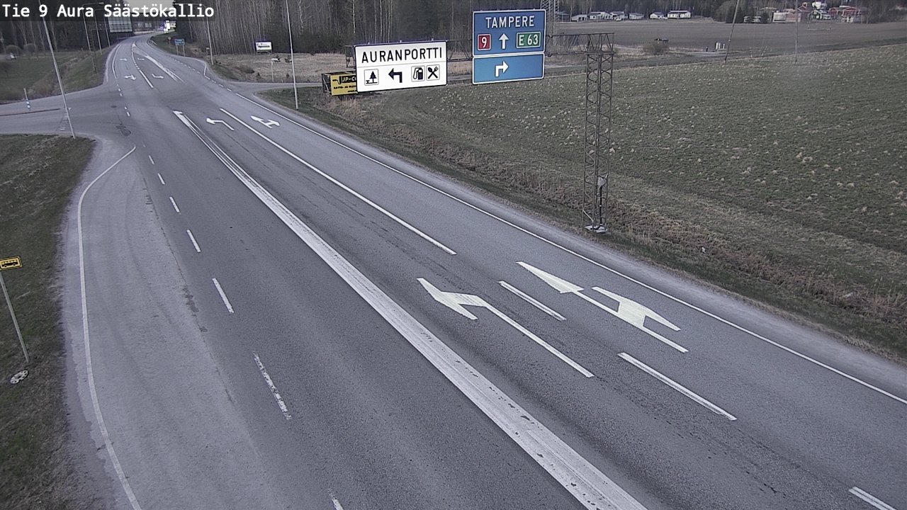 Weather Camera Image Väg 9 Aura, Säästökallio, Aura, Varsinais-Suomi