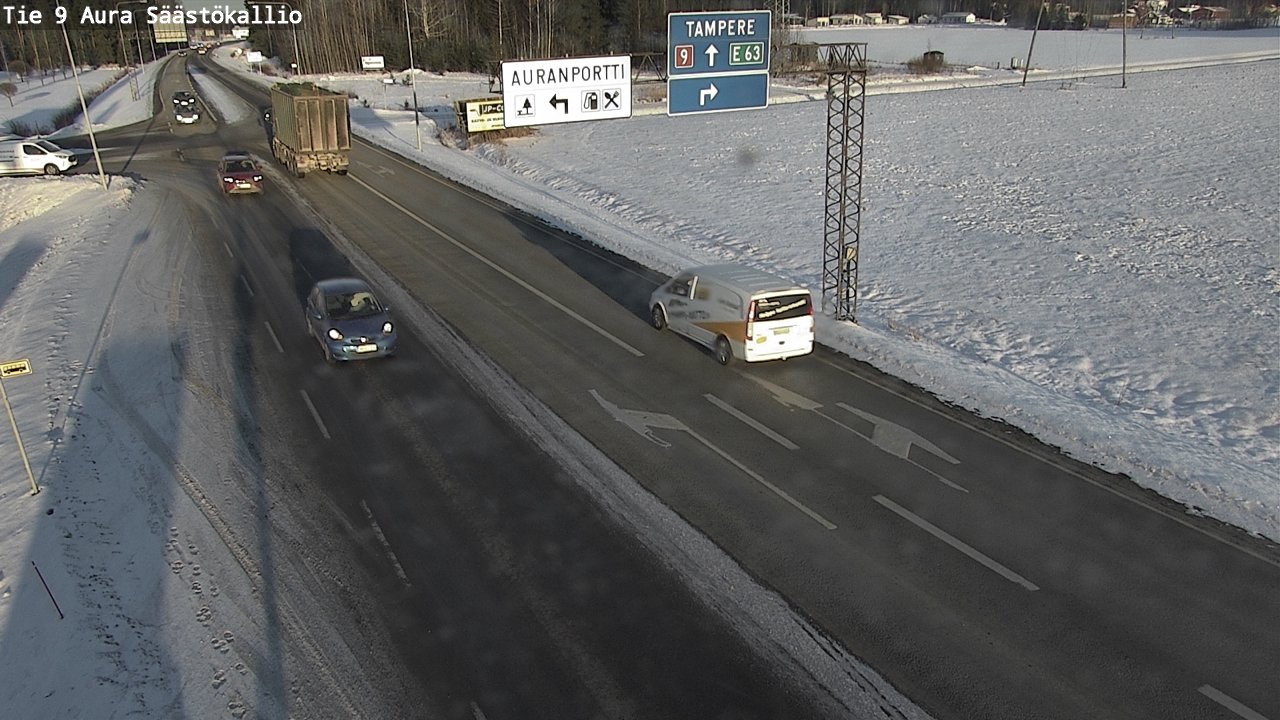 Kelikamerat Kuva Tie 9 Aura, Säästökallio, Aura, Varsinais-Suomi